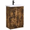vidaXL Badkamermeubelset Gerookt eiken 56 x 37,5 x 81 cm Bewerkt hout
