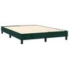 vidaXL Boxspring met matras en LED fluweel donkergroen 140x200 cm
