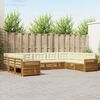 vidaXL Sofa-Sets 9 pcs Natuurlijk en Cr&egrave;me Massief Acaciahout