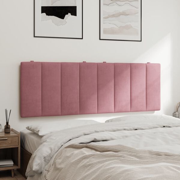 vidaXL Hoofdbordkussen "Hanko" 140 cm fluweel roze