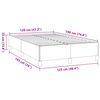 vidaXL Bedframe zonder matras 120x190 cm stof zwart