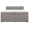 vidaXL Boxspring met matras stof taupe 200x200 cm
