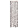 vidaXL Vliegengordijn 56x200 cm chenille taupe en wit