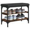 vidaXL Schoenenbank 62x32x47 cm bewerkt hout gerookt eikenkleurig