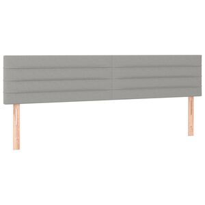vidaXL Hoofdborden 160x5x78/88 cm stof lichtgrijs