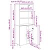 vidaXL Hoge kast Artisan Eiken 69,5 x 34 x 180 cm