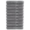 vidaXL Handdoeken SOLUND 10 st 600 g/m&sup2; 100x200 cm grijs