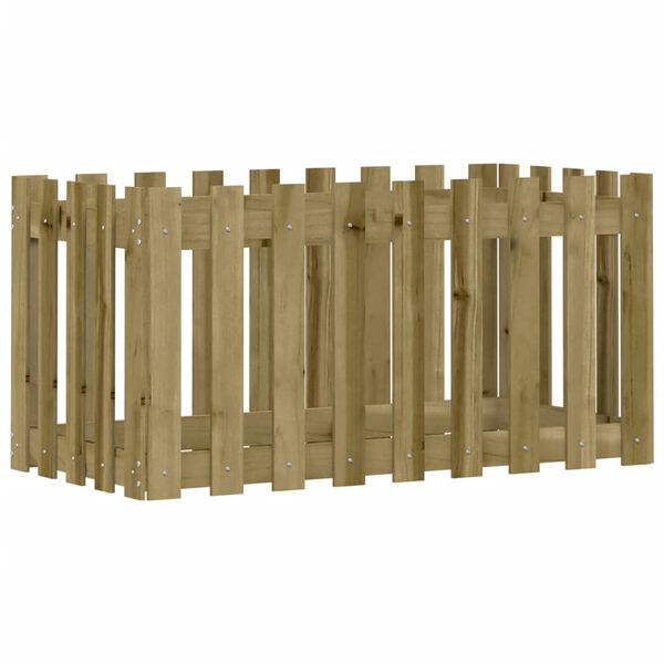 vidaXL Plantenbak verhoogd hekontwerp 100x50x50 cm ge&iuml;mpregneerd hout