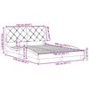 vidaXL Bedframe zonder matras stof donkerbruin 140x200 cm