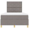 vidaXL Boxspringbed met matras met hoofdeinde Taupe 120 x 200 cm Stof