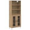 vidaXL Hoge kast 2 pcs Artisan Eiken 69,5 x 34 x 180 cm Bewerkt hout