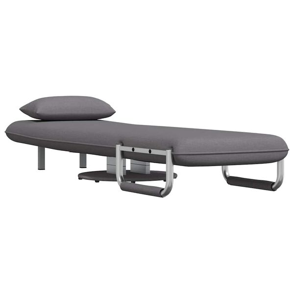 vidaXL Draaistoel en slaapbank 60x75x80 cm lichtgrijs