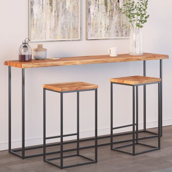 vidaXL Tafelblad rechthoekig natuurlijke rand 160x40x2,5 cm acaciahout