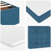 vidaXL Ottoman bed met matrassen en LED's 90x190cm fluweel donkerblauw