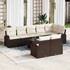 vidaXL Tuin Sofa Set Bruin en Cr&egrave;me 55 x 55 x 37 cm poly rattan