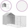 vidaXL Hondenkennel met dak 2x6x2,5 m gegalvaniseerd staal zilverkleur