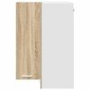 vidaXL Hangkast Sonoma Eik en Wit 57 x 57 x 80 cm Bewerkt hout