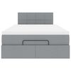 vidaXL Ottoman bed met matras en LED's 120x190 cm stof lichtgrijs