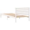 vidaXL Bedframe met hoofdeinde Wit 80 x 220 cm Massief grenenhout
