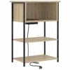 vidaXL Nachtkastje Sonoma Eiken 55 x 31 x 76 cm Bewerkt hout