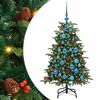 vidaXL Kunstkerstboom Groen 120 cm PVC en Metaal en Plastic