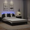 vidaXL Bedframe "Viana" met LED zonder matras zwart en wit 120x200 cm