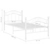 vidaXL Bedframe metaal wit 90x200 cm