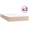 vidaXL Boxspring met matras kunstleer cappuccinokleurig 200x200 cm