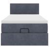 vidaXL Ottoman bed met matras 80x200cm fluweel donkergrijs