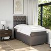 vidaXL Boxspring met matras stof taupe 90x190 cm
