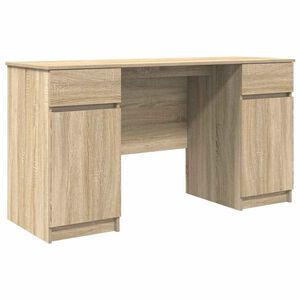 vidaXL Bureau Sonoma eiken Bewerkt hout 140 x 49 x 76 cm