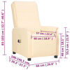 vidaXL Massagestoel elektrisch kunstleer crèmekleurig