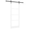 vidaXL Schuifdeur Wit 93 x 232 cm Massief grenenhout en glas