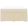 vidaXL Boxspring met matras stof cr&egrave;mekleurig 160x200 cm