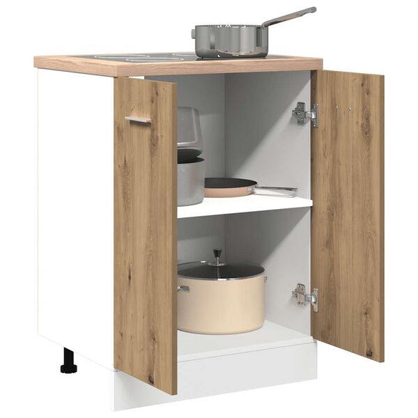 vidaXL Onderkast Lyon 60x46x81,5 cm bewerkt hout artisanaal eikenkleur