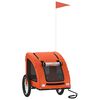 vidaXL Hondenfietstrailer oxford stof en ijzer oranje