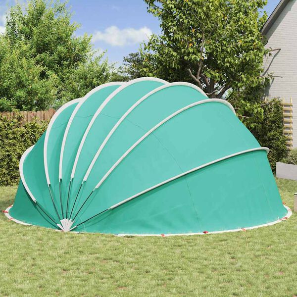 vidaXL Pooldome Groen 592 x 590 x 275 cm 185T polyester met PU-coating
