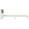 vidaXL Bedframe Wit en lichtgrijs 75 x 190 cm Massief grenenhout