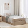 vidaXL Bedframe met matras met matras 2 pcs Tan PVC