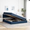 vidaXL Opbergbed met matras met matras Blauw 160 x 200 cm Bewerkt hout