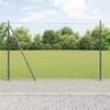 vidaXL Hek met Paal Grijs 1,5 x 10 m Staal en PVC