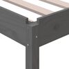 vidaXL Bed stapelbaar 75x190 cm massief grenenhout grijs