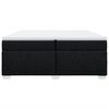 vidaXL Boxspring met matras stof zwart 200x200 cm