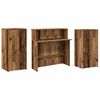 vidaXL Receptiebalie 200x50x103,5 cm bewerkt hout oud houtkleurig