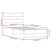 vidaXL Bedframe zonder matras metaal gerookt eikenkleurig 100x190 cm