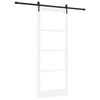 vidaXL Schuifdeur ORKDAL Wit 93 x 232 cm Massief grenenhout en glas