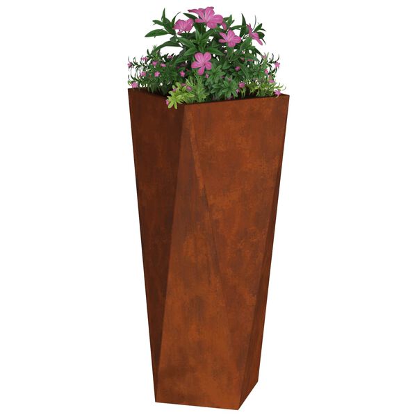 vidaXL Plantenbak Roestig 30 x 30 x 75 cm Cortenstaal