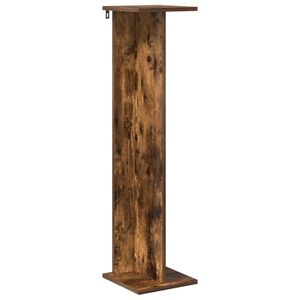 vidaXL Plantenstandaard Gerookt eiken 25 x 25,5 x 100,5 cm