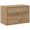 vidaXL Kast met 2 lades 60x31x40 cm bewerkt hout artisanaal eikenkleur