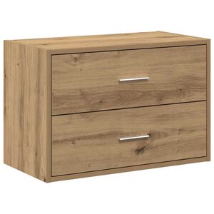 vidaXL Kast met 2 lades 60x31x40 cm bewerkt hout artisanaal eikenkleur